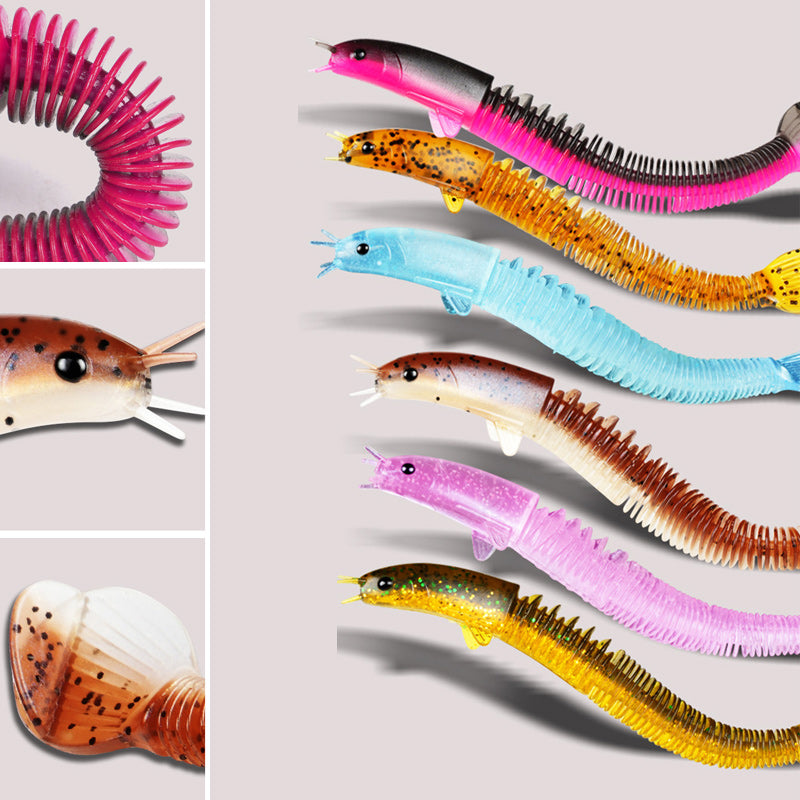 DRAGONBAIT® SETx8 señuelos hiperrealistas con segmento de movimiento para pesca