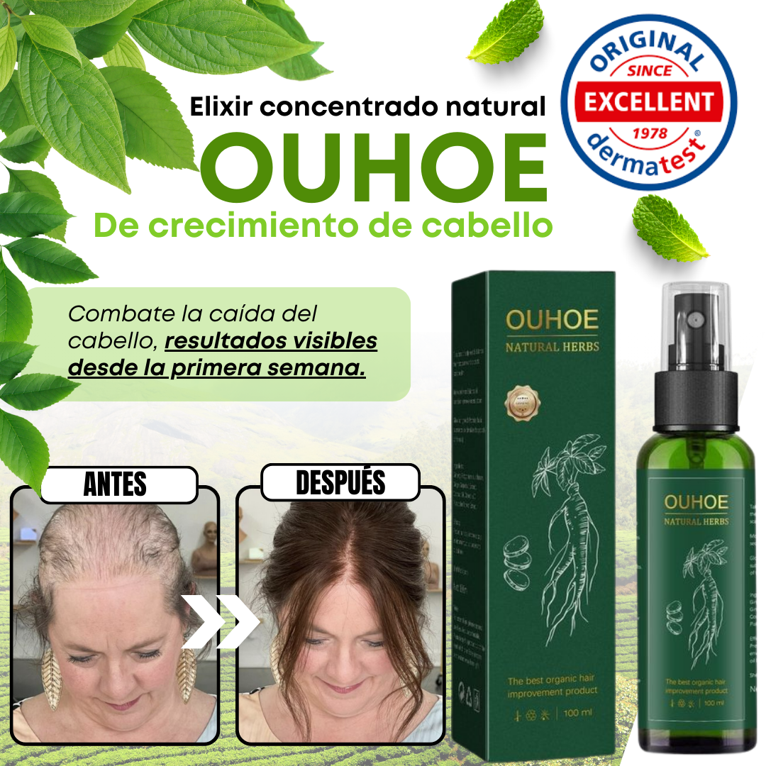 🌿OUHOE® Elixir natural concentrado de crecimiento capilar