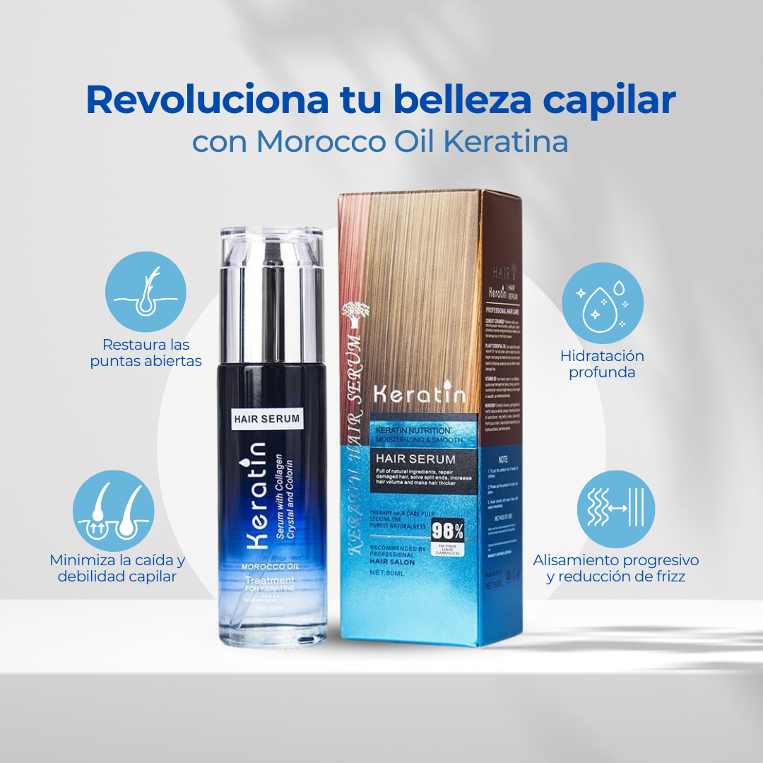 SERUM HIDRATANTE Y ALISADOR DE QUERATINA CON ACEITE DE MARRUECOS 80ML