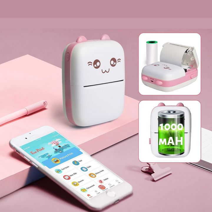 Kawaii Thermal Printer (incluye rollo térmico de impresión)