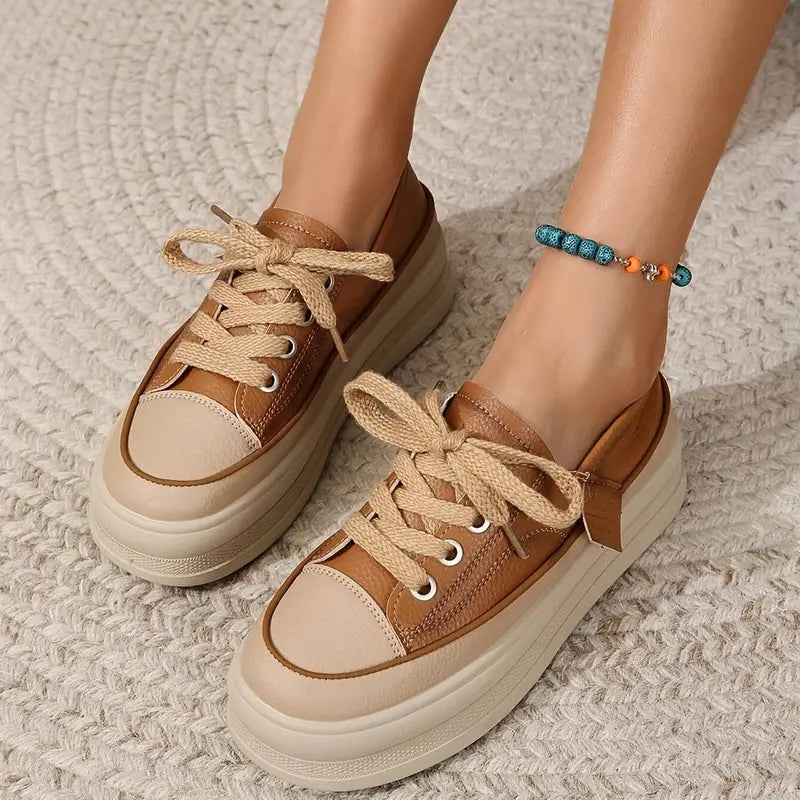 Scarpa - Tennis de cuero en Plataforma Ultracomfort - Star lite