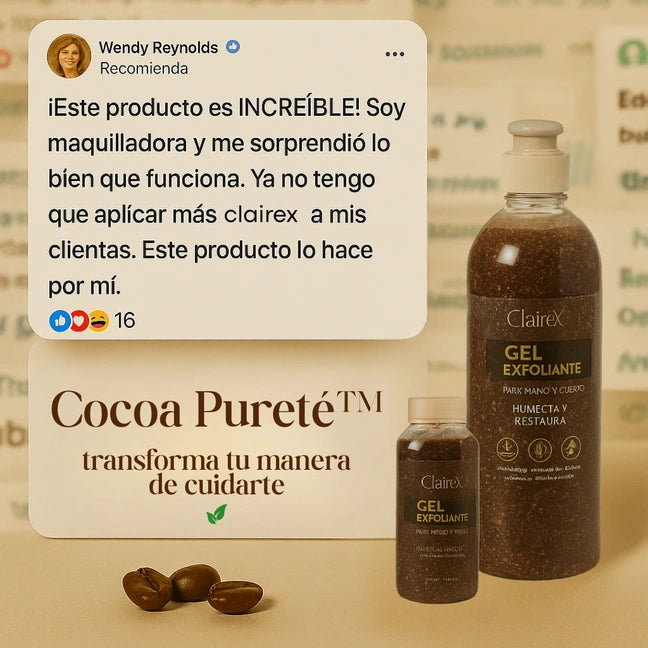 Cocoa Pureté™ Exfoliante Esencial de cacao con granulos de cafe y vitamina E