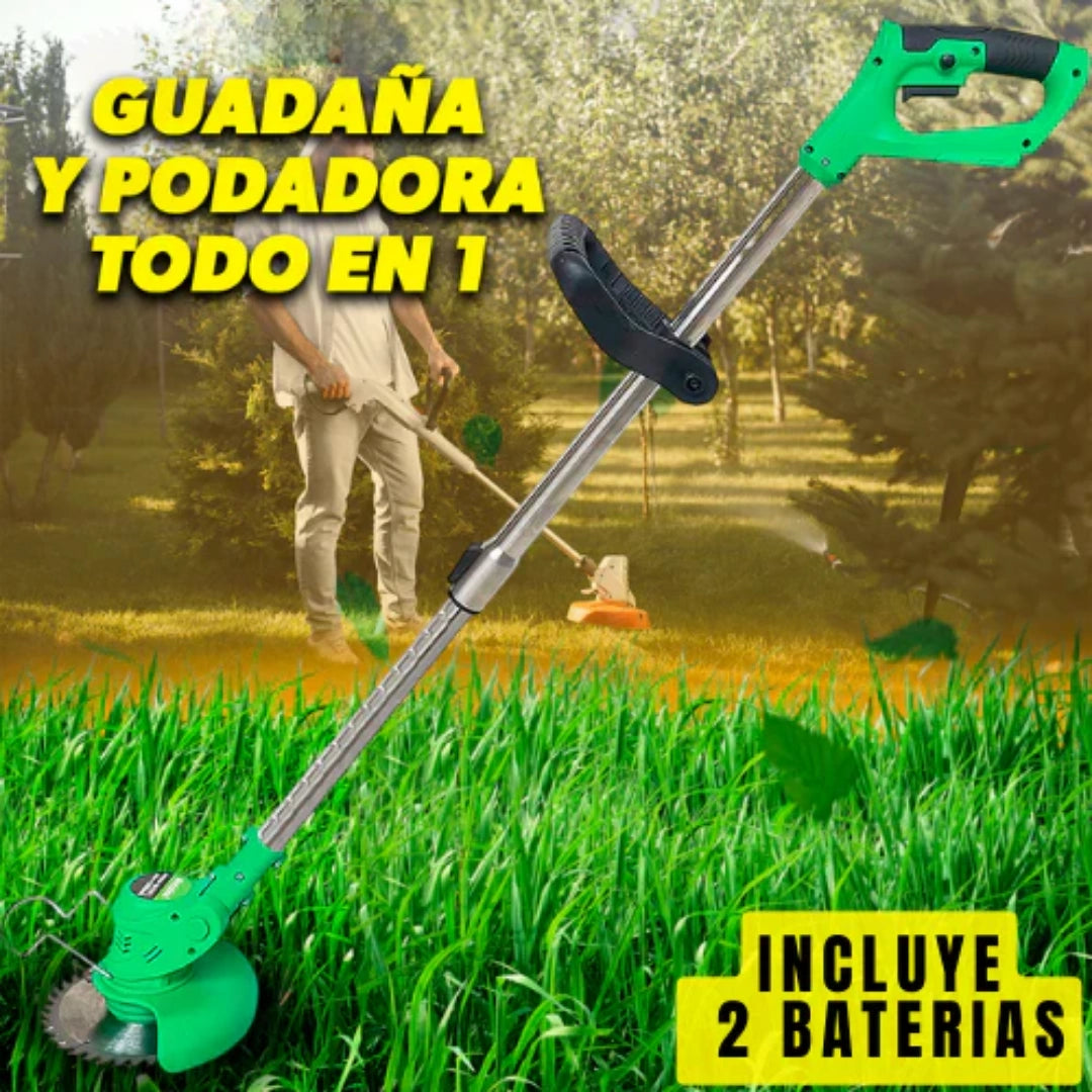 GRASSTORM® CORTADORA DE CÉSPED INALÁMBRICA 3 EN 1 DE ALTO RENDIMIENTO