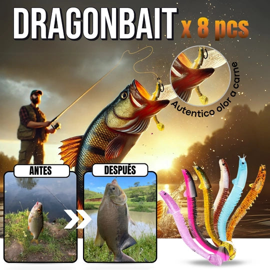 DRAGONBAIT® SETx8 señuelos hiperrealistas con segmento de movimiento para pesca