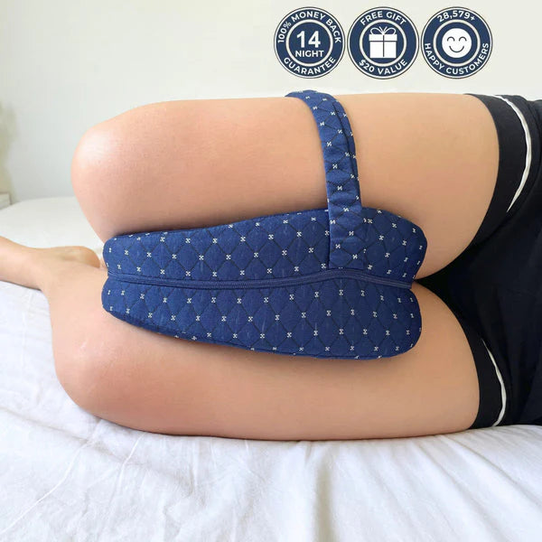 LEG REST® Almohada de alineación y alivio del dolor de cadera y espalda para quienes duermen de lado!