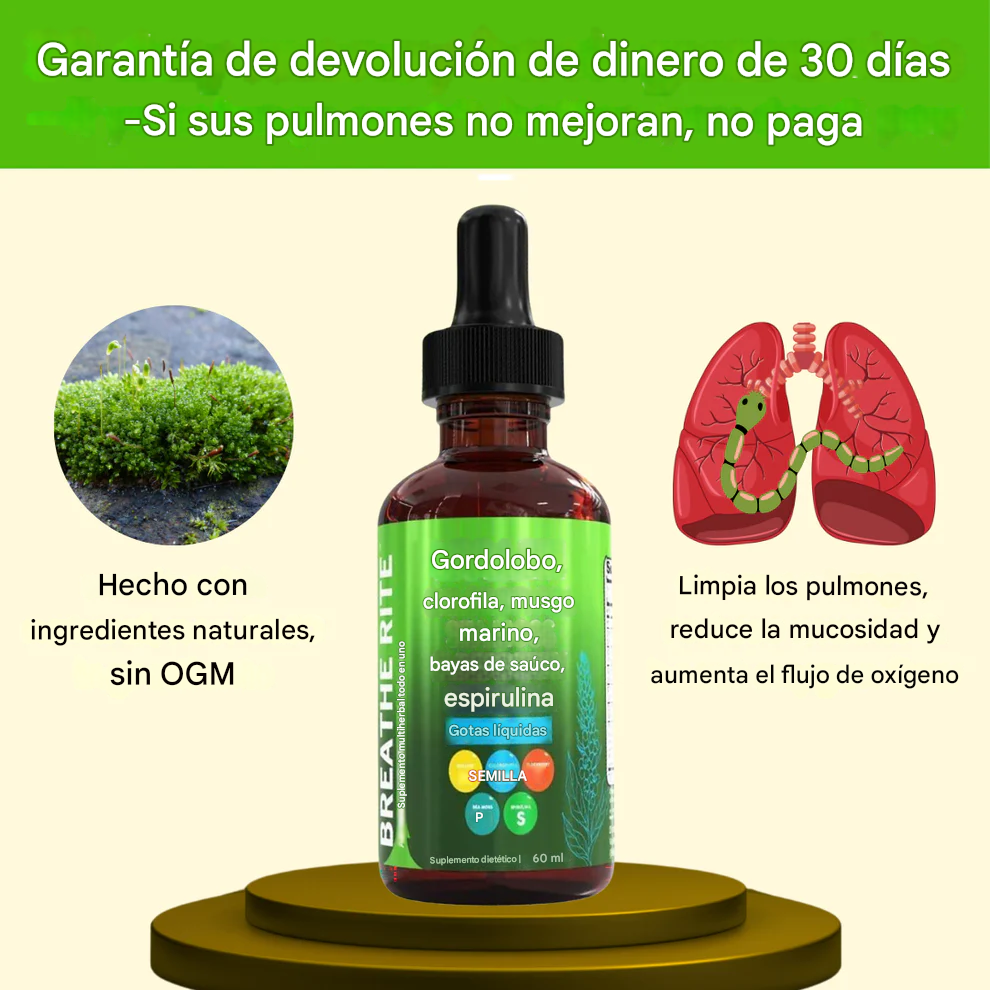 BREATHE CLEAR® Respira Mejor con la Solución de apoyo y descongestión pulmonar🫁 (60ml)