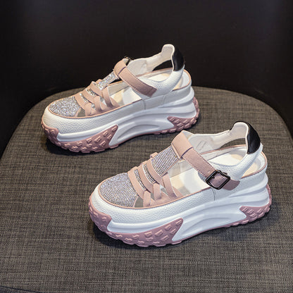 Valenzzia - zapatos trenzados con plataforma ultracomfort en cuero genuino