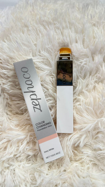 Base de maquillaje en barra ZEPHOCO que cambia de color, ligera, hidratante, suave, no pastosa,