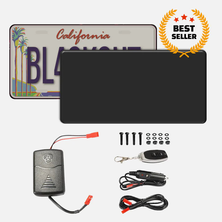 Blackout Plate Cover® cubierta para matrícula CARRO/MOTO🔥