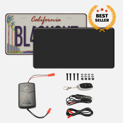 Blackout Plate Cover® cubierta para matrícula CARRO/MOTO🔥