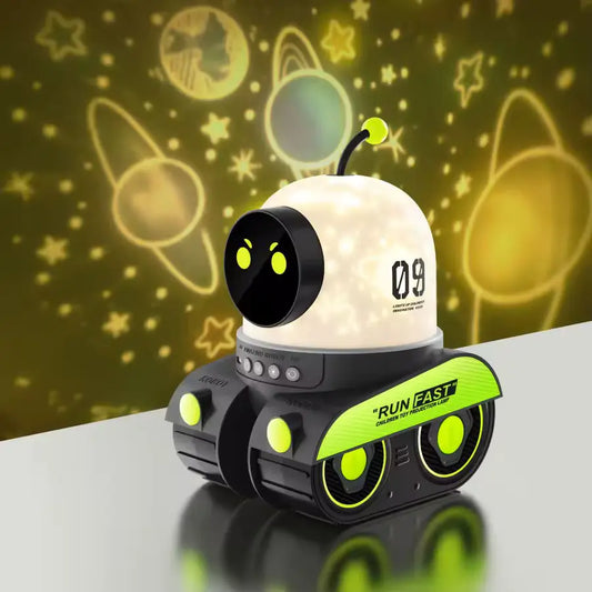 Robot Educativo 3 en 1 – Luz de Noche, Proyección Espacial y Sonido Inalámbrico