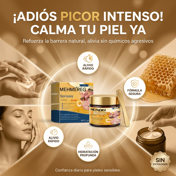 Crema para el tratamiento de la psoriasis Laleia® con veneno de abeja