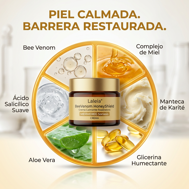 Crema para el tratamiento de la psoriasis Laleia® con veneno de abeja