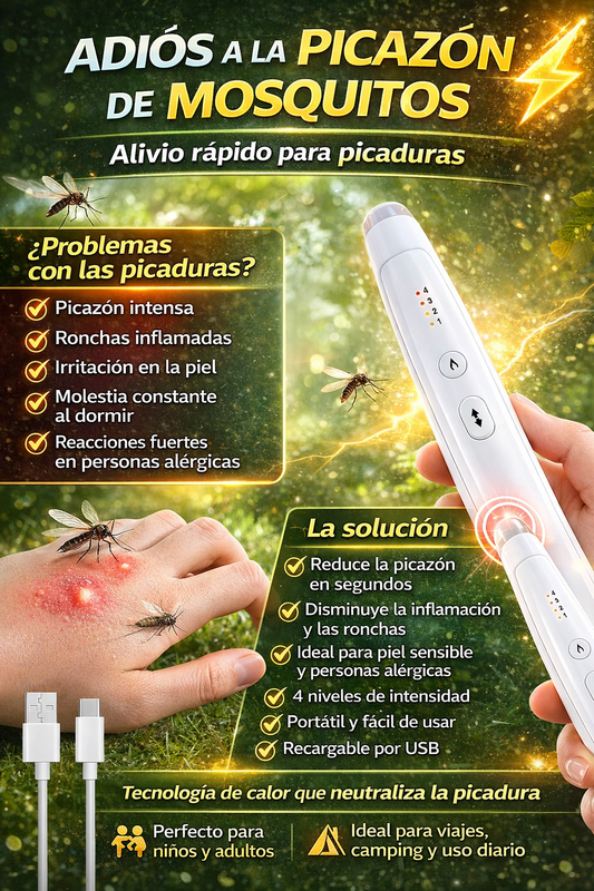 Bolígrafo térmico para picaduras de insectos