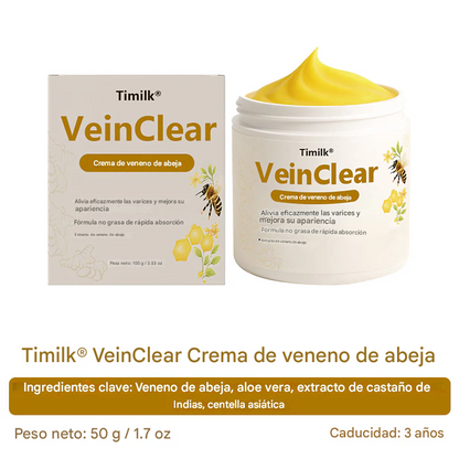 Crema de veneno de abeja Timilk® VeinClear | ✨ ¡Alivio visible en solo 7 días! 🦵🌿