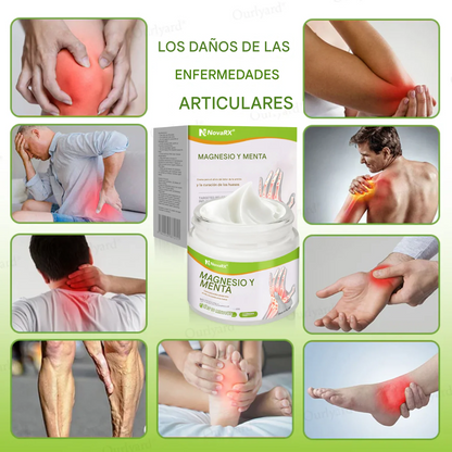 Crema NovaRX® con magnesio y menta para aliviar el dolor de la artritis y favorecer la curación de los huesos