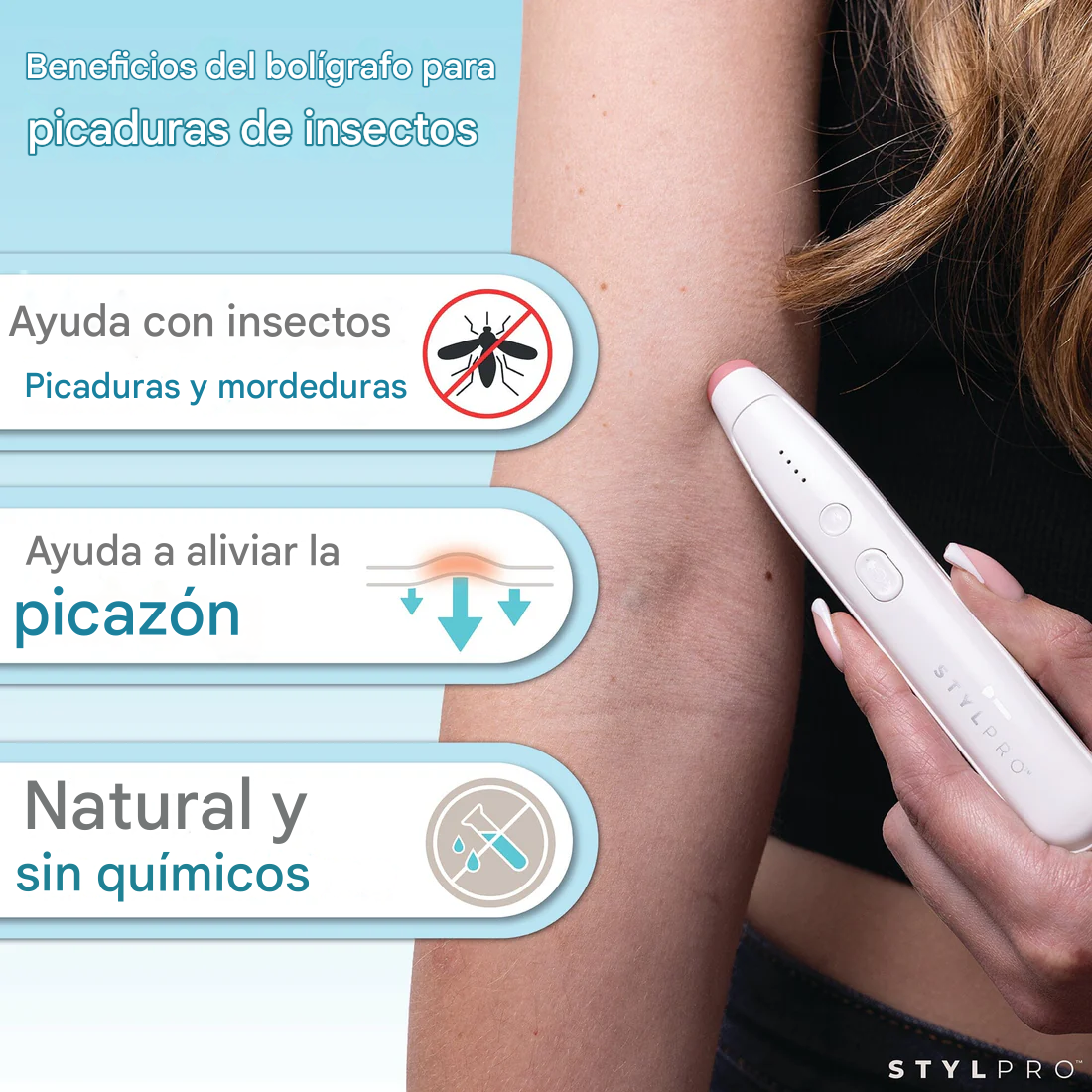 Bolígrafo térmico para picaduras de insectos