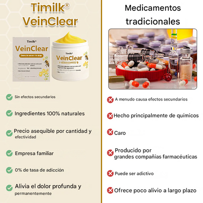 Crema de veneno de abeja Timilk® VeinClear | ✨ ¡Alivio visible en solo 7 días! 🦵🌿
