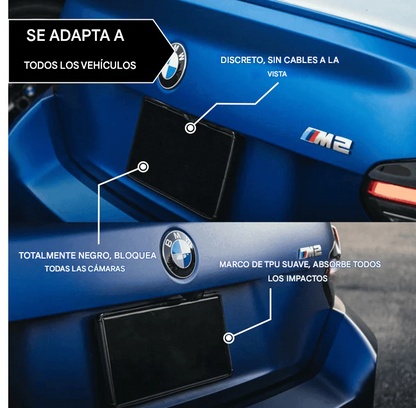 Blackout Plate Cover® cubierta para matrícula CARRO/MOTO🔥